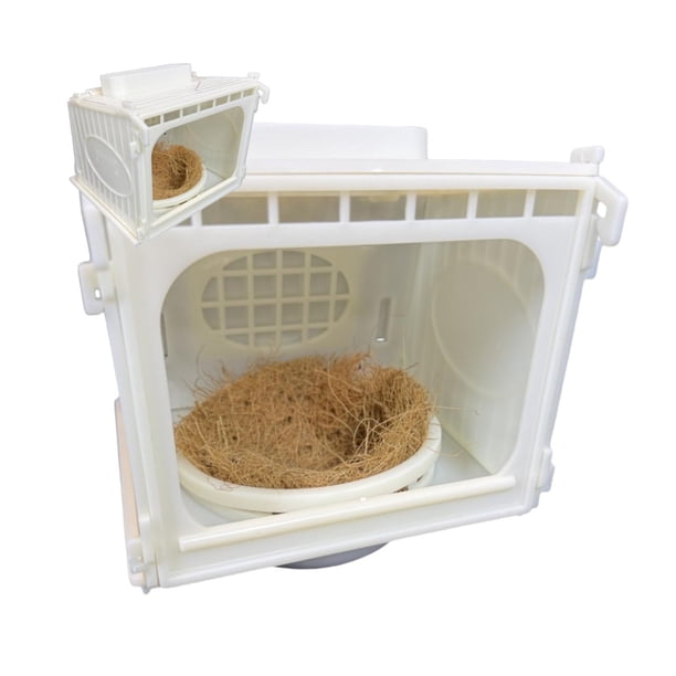 Casa de cría para aves,Caja nido para pájaros,accesorio para jaula de cría de aves,Nido para loros,caja de cría,jaula,casa,Jaula para pájaros con acceso lateral transparente,Nido de