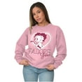 thumbnail image 3 of French Betty Boop Kiss J'Adore You Women Crewneck Sweatshirt Brisco Brands S, 3 of 5