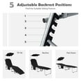 thumbnail image 4 of Goplus 2 PCS Foldable Sun Shading Lounge Chair Adjustable Beach Sunbathing Recliner Black, 4 of 12