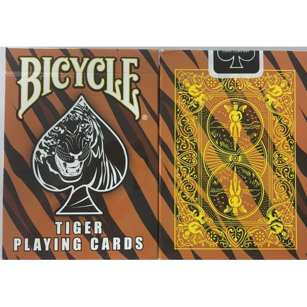 Baraja de naipes Bicycle Tiger - Diseño de espalda de piel de tigre