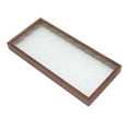 thumbnail image 3 of Bandeja rectangular para servir té, de madera de nogal, de vidrio resistente, ideal para pasteles, pan, desayunos y aperitivos, tamaño pequeño., 3 of 14