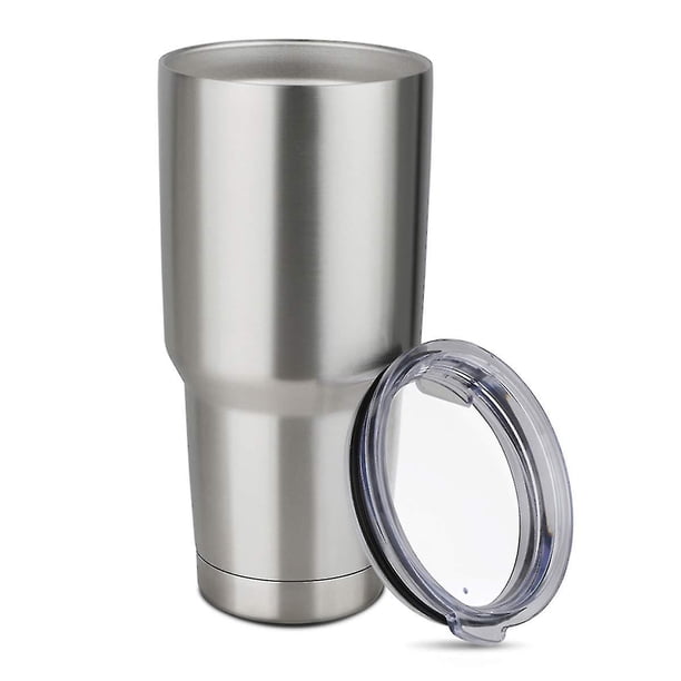 Vaso con tapa de 30 oz, vaso de viaje de doble pared con aislamiento al vacío de acero inoxidable, taza de café aislada duradera, taza térmica con tapa a prueba de derrames