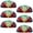 Multicolored 3, variant on PhooArto 6 Pcs Cup Drawer Pulls, Vintage Bookshelf Patterns Shell Shape Handles Cabinet Knobs for Dresser Cupboard Closet Wardrobe with Screws