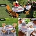 thumbnail image 4 of Abstract Colorful Round Tablecloth for 36-44 Inch Tables,Fitted Table Cover with Elastic Edge,Modern Geometric Grunge Art Ombre Waterproof Outdoor Table Cloth Protector for Patio Garden Dinner Picnic, 4 of 9