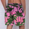 thumbnail image 4 of ZRGHAOYLQ Men Swim Trunks 2025 Summer Tropical Palm Tree Printed Beach Shorts Quick Dry Drawstring Hawaiian Swimming Shorts Big and Tall Holiday Boardshorts Swimwear, 4 of 4
