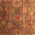 thumbnail image 1 of Ahgly Company Indoor Square Oriental Orange Industrial Area Rugs, 6' Square, 1 of 4