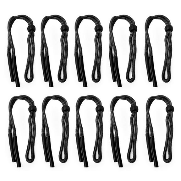 10 Black Sports Glasses Sunglass Eyeglass Holder Neck Cord String Retainer Strap