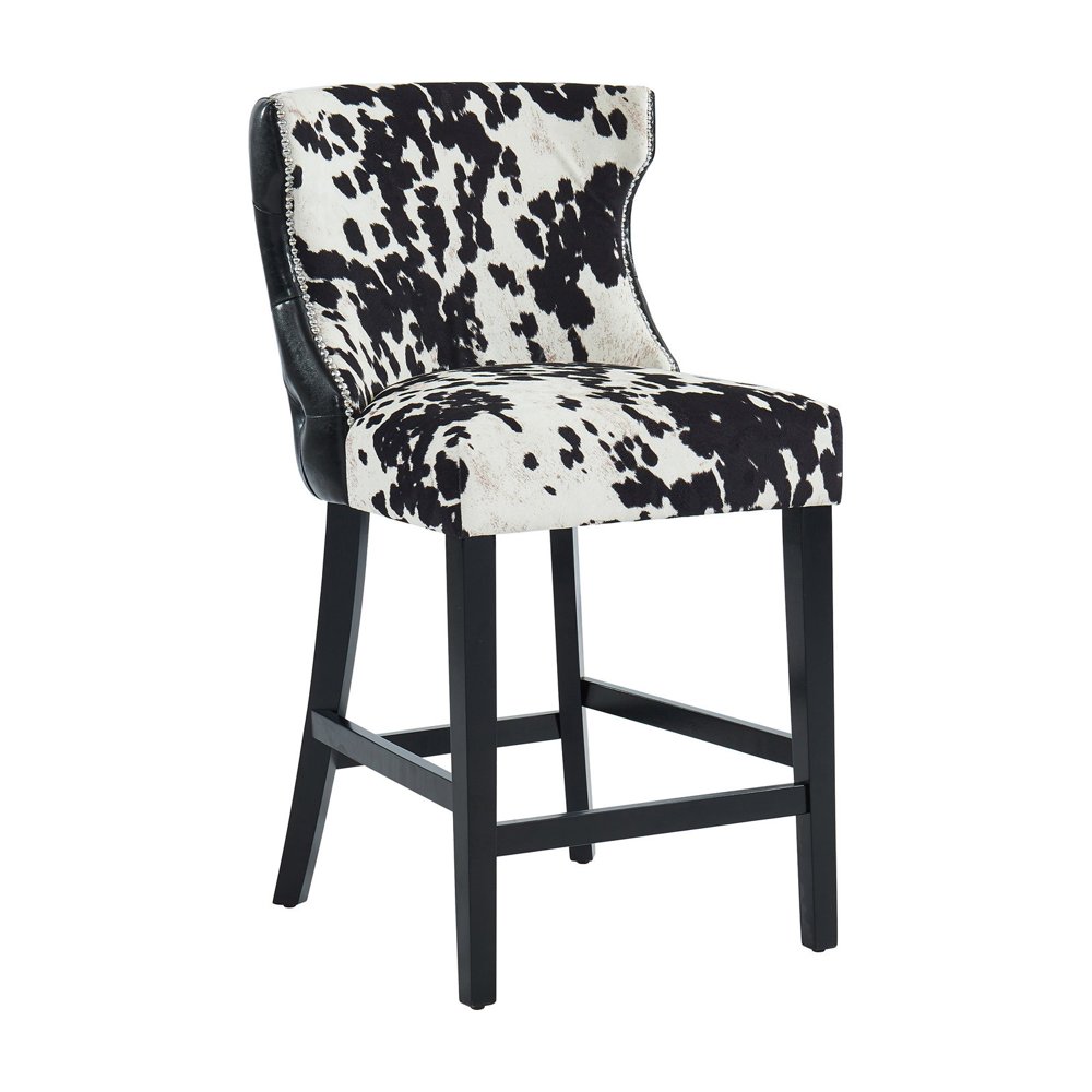 !nspire Faux Cowhide 26 in. Counter Stool - Set of 2 - Walmart.com - Walmart.com