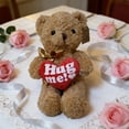 thumbnail image 5 of Valentine’s Day Teddy Bear Cuddle Heart Bear with Hug Me Charm Soft Plush Love Gift for Her Him Romantic Home Desk Decor Keepsake, 5 of 6