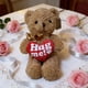 thumbnail image 5 of Osito de peluche para San Valentín | Osito de peluche con forma de corazón | Muñeco de peluche suave | Regalo ideal para niños y adultos | Marrón o caqui, 5 of 6
