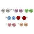 thumbnail image 3 of 1 Pair Korean Style Women silver simple Silver Earring Girl Wedding Prom Geometric Ear Rings Vintage Rhinestone Ear Studs, 3 of 8