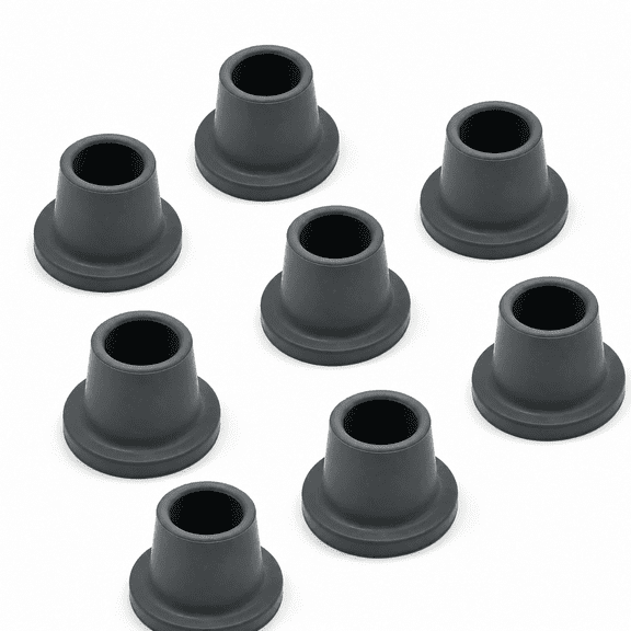 1-1/8" Tubing Rubber Tips for Shower Chair Replacement Feet, 8 Pack Non-Slip Suction Cup Feet for Bath Chair Seat, Shower Bench, Shower Stool