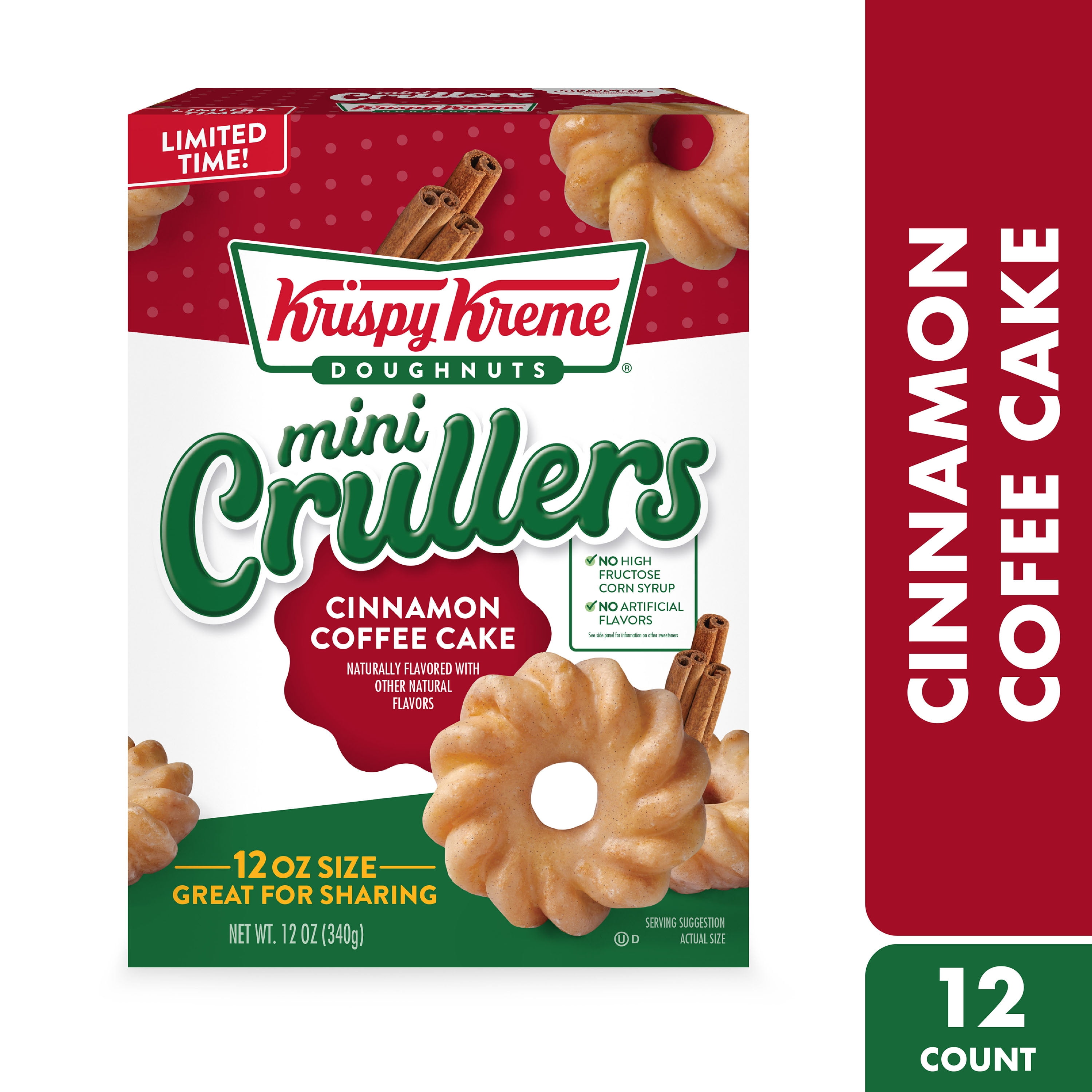 Krispy Kreme Cinnamon Coffee Cake Crullers 12 oz