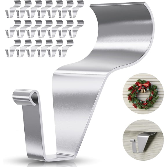 20 Pcs Silver Heavy Duty Stainless Steel Siding Hooks No Hole Hanger Outdoor Decor