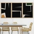 thumbnail image 3 of PixonSign Framed Canvas Print Wall Art Set Geometric Mid-Century Black Figure Collage Abstract Shapes Illustrations Modern Art Boho Decorative for Living Room, Bedroom, Office - 24"x36"x3 NATURAL, 3 of 5