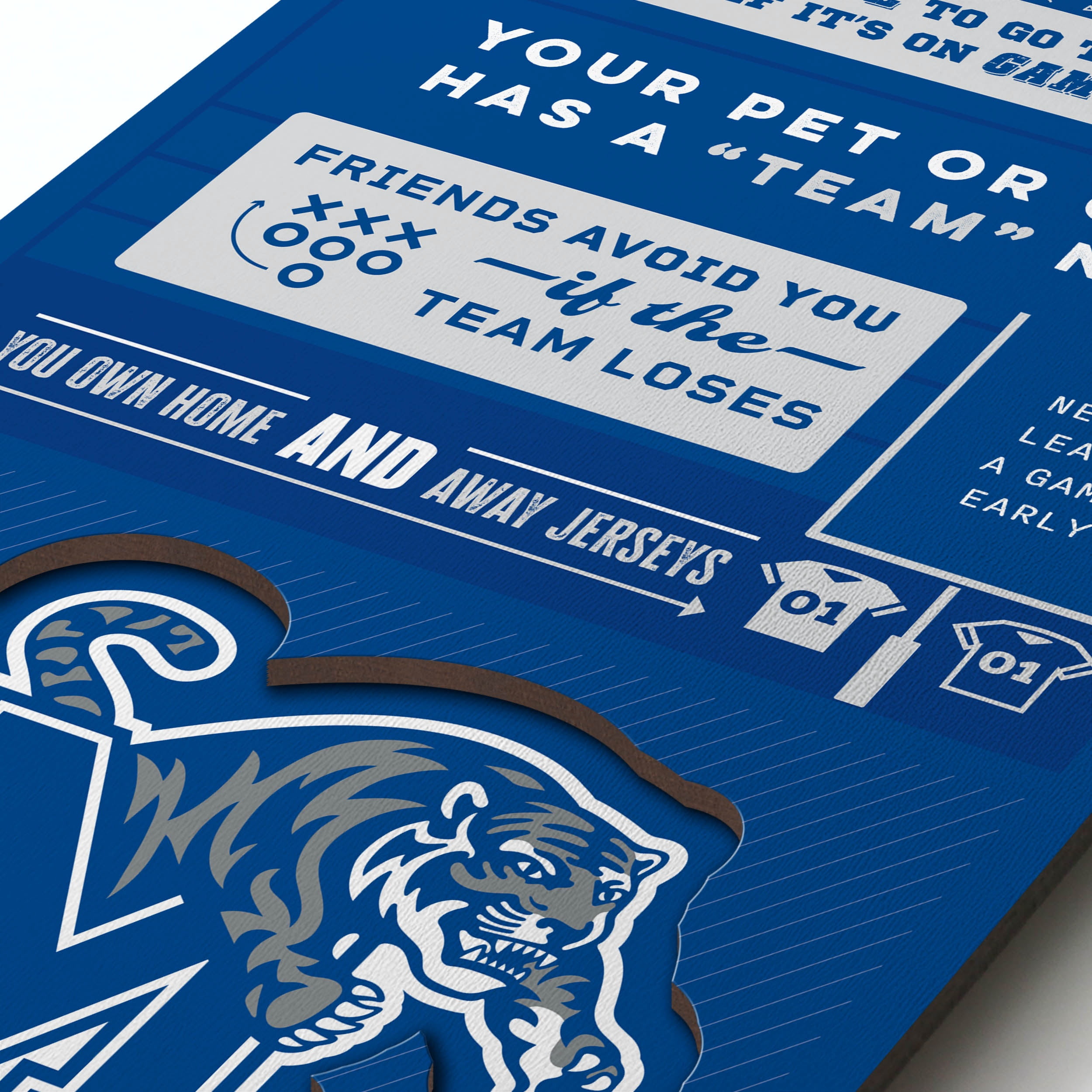 YouTheFan NCAA Memphis Tigers 3D Top 10 Wall Art