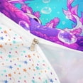 thumbnail image 4 of Meiyoeat Kawaii Pink Axolotl Bedding, Cartoon Sea Salamander Duvet Cover Full, Blue Purple,3pcs,No Comforter, 4 of 6