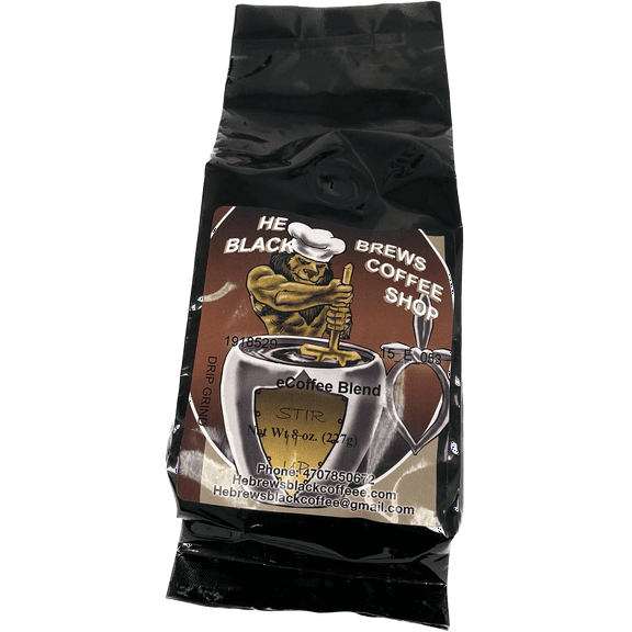 He'Brews Black Coffee eCoffee Blend 8 oz. Drip Grind