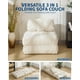 thumbnail image 4 of Qinaqin Single-Size Portátil Plegable Sleeper Chair Sofá Cama con Pillow Lazy Floor Lounger para Pequeño Spaces Easy Almacenamiento Beige, 4 of 7