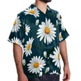thumbnail image 2 of Daisy Men's Short Sleeve Hawaiian Beach Shirts, Casual Printed Button Down Spread Collar Tops, Summer Unisex Style, 2 of 6