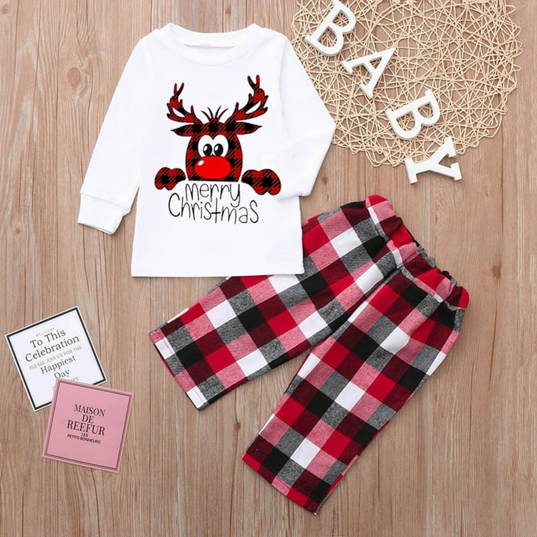 Canrulo Matching Family Christmas Cow Pajamas Xmas Pjs Women Men