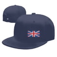 thumbnail image 4 of Flat Bill Visor Classic Snapback Hat British Flag Adjustable Style Baseball Cap, 4 of 7