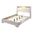 thumbnail image 3 of FOA Quaker Modern 3-Piece White Wood Bedroom Set - Queen + 2 Nightstands, 3 of 8
