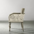 thumbnail image 6 of Roundhill Furniture Birmingham Script Printed Finish Dining Arm Chair with Nail Head, Set of 2, Driftwood, 6 of 12
