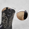 thumbnail image 4 of Men's Classic Western Cowboy Boots with Intricate Embroidery - Square Toe Roper Boots for Riding, Work & Casual Wear - Durable Leather-Look Boots with Cushioned Insole, 4 of 6