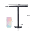 thumbnail image 5 of 2X Modern Portable Hand Towel Holder Stand for Bathroom Stainless Steel Countertop Towel Rack Stand Brushed Black, 5 of 5