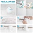 thumbnail image 4 of No Hook Shower Curtain, Teal Red Seahorse Coastal Shower Curtains for Bathroom with See Through Top Window, Nautical Beach Coral Starfish Waterproof & Washable Bath Curtain Stand Up Stall 36"x72", 4 of 9