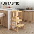 thumbnail image 2 of Dream On Me 2-in-1 Funtastic Tower and Step Stool, Easy to Assemble, Natural, 2 of 7