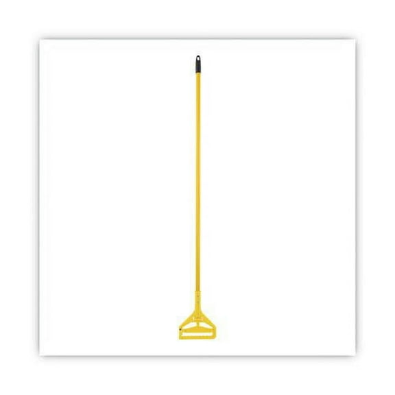 Boardwalk Quick Change Side-Latch Plastic Mop Head Handle, 60" Aluminum Handle, Yellow