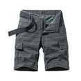 thumbnail image 2 of AXXD Mens Casual Shorts Summer Stripe Work Shorts with Multi-pocket Mid-waist Cargo Shorts Father's Day Gift, 2 of 4