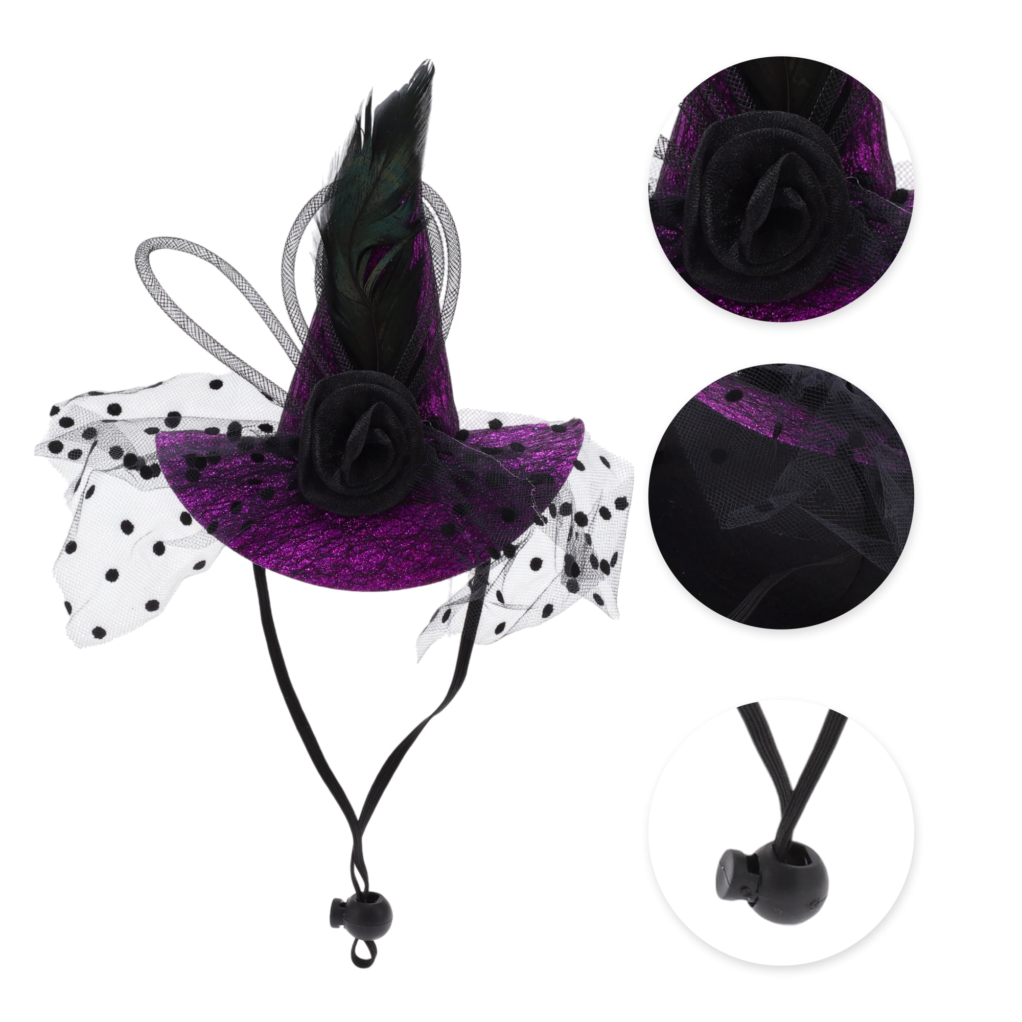 Unique Bargains Halloween Pet Headwear 5.12"x5.91" Purple 1 Pc for Furry Friend