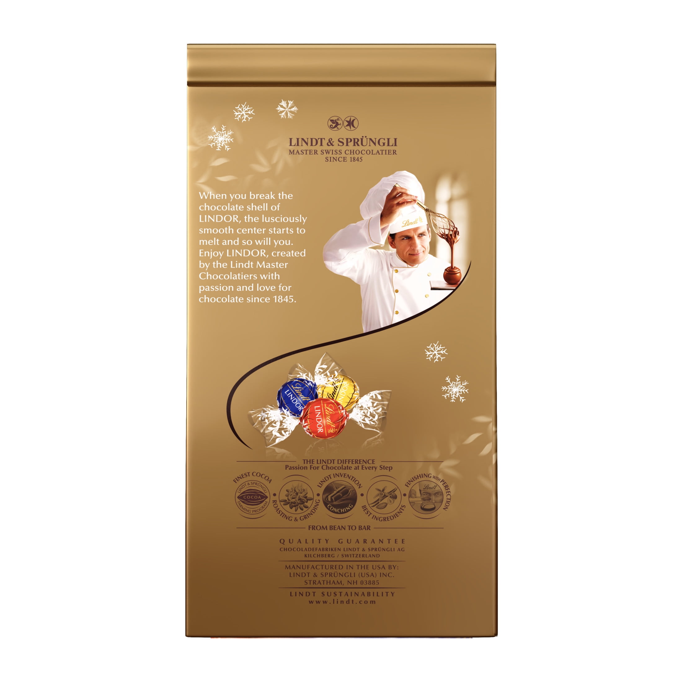 (2 pack) Lindt LINDOR Assorted Chocolate Holiday Truffles, 8.5 oz Bag - Contains Milk, Soy