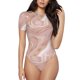 thumbnail image 1 of Balery Rose Gold Glitter Splatter Body de cuello redondo de manga corta para mujer Tops de manga corta Tops básicos-Medium, 1 of 7