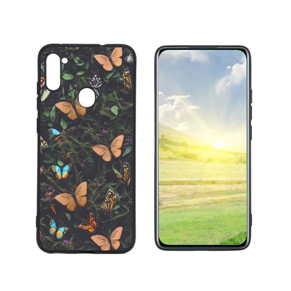 Butterflies-Witchy-Goth-Cottagecore-Forest-9 Phone Case, Degined for Samsung Galaxy A11 Case Men Women, Flexible Silicone Shockproof Case for Samsung Galaxy A11
