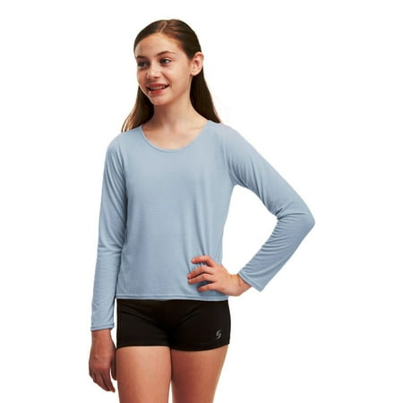 Soffe Girl Dance Top Feather Heather Blue 1757G