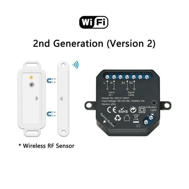 Tuya Smart Life Garage Door Sensor Opener Controller WiFi Switch Home DIY Smart Home App ,Easy to Use