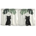 thumbnail image 7 of Yayeee Kitchen Curtains Tier Set of 2 Light Filtering 57"x36" Over Sink Window Panels, Black Cat Umbrella, 7 of 7