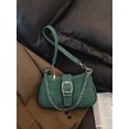 thumbnail image 6 of Hotian Handbag for Women Top Buckle Suede Shoulder Bags with Chain Purses Green, 6 of 9