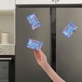 thumbnail image 5 of 2 Pcs Strong Fridge Magnets Iridescent Liquid Marble Refrigerator Magnets Sticker Decor for Whiteboards Locker 4"x2.5", 5 of 5