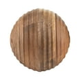 thumbnail image 3 of Sagebrook Home Natural Round Brown Ridged Wooden Orb Decor Contemporary Rustic, 3 of 8