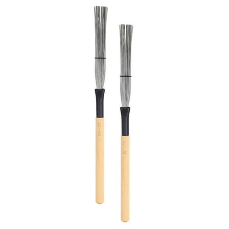 Steel Drum Brush with Wooden Handle for Jazz Drums Performance Multi Color 2Pcs