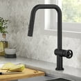 thumbnail image 2 of KRAUS Urbix Industrial Pull-Down Single Handle Kitchen Faucet in Matte Black, 2 of 17