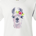 thumbnail image 4 of Inktastic Cute Llama with Flower Youth T-Shirt, 4 of 5