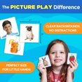thumbnail image 4 of Thinkpsych 450 tarjetas con imágenes gruesas para autismo, materiales de terapia del habla, tarjetas didácticas para niños pequeños, animales, partes del cuerpo, emociones, alimentos, verduras, terapi, 4 of 5
