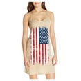 thumbnail image 2 of OAVQHLG3B Womens Dresses Sun Dresses Women Summer Casual 4th of July Outfits American flag Slim A-Line V-Neck ing Sleeveless Sling Skirt Dress, 2 of 4