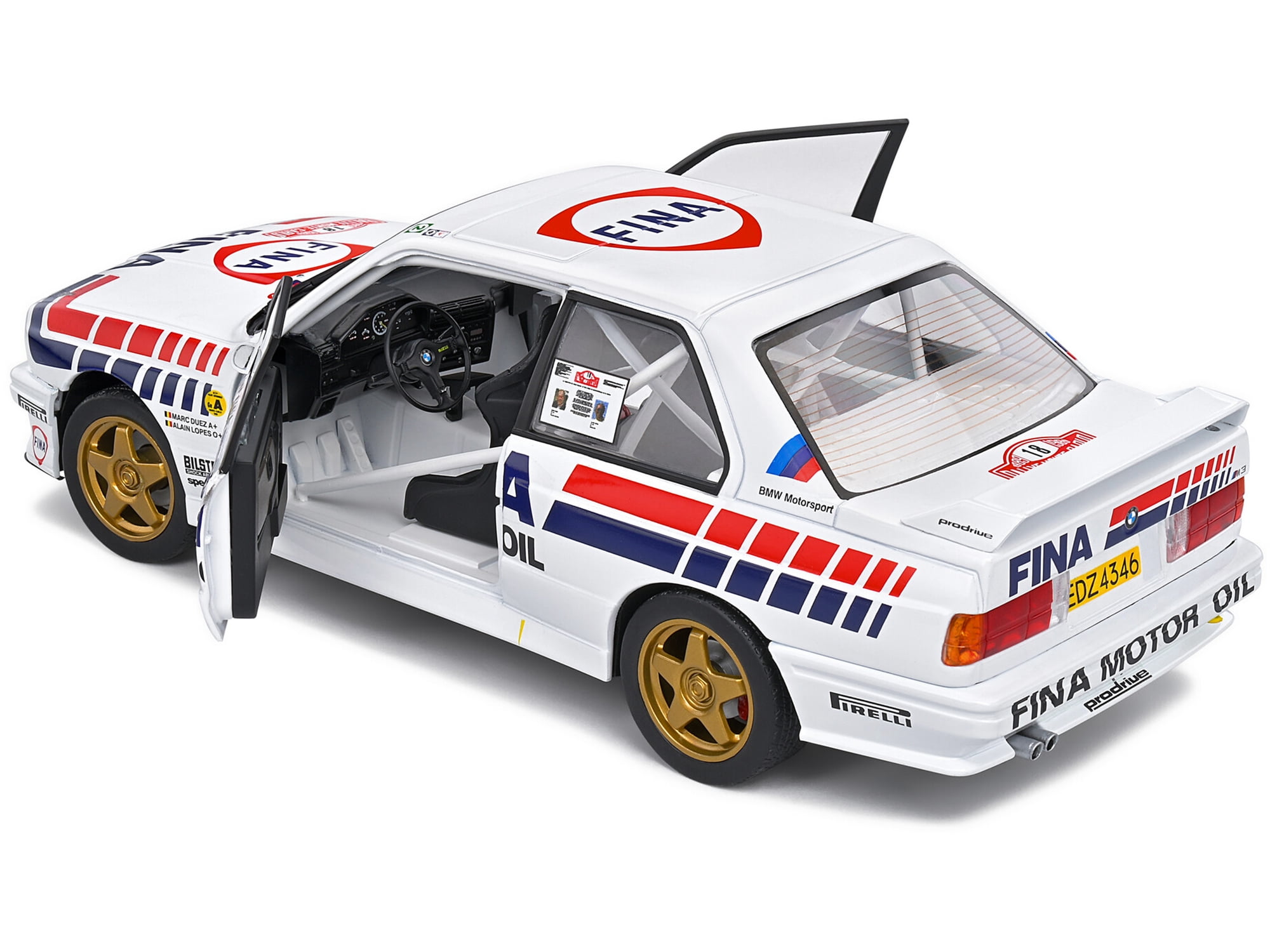 Die cast 1/18 Modellino Auto BMW M3 E30 Fina Rally Portugal 1989 M. Duetz -  Dak Mantova sas